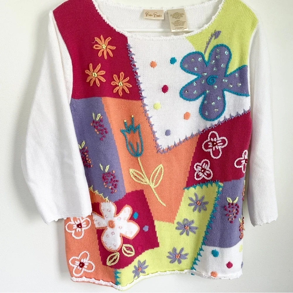 Bobbie Brooks vintage floral sweater